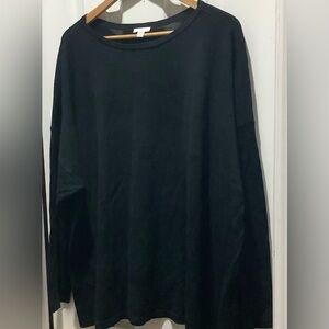 J. Jill Women's Merino Wool Lightweight Washable Sweater Size 3X Black